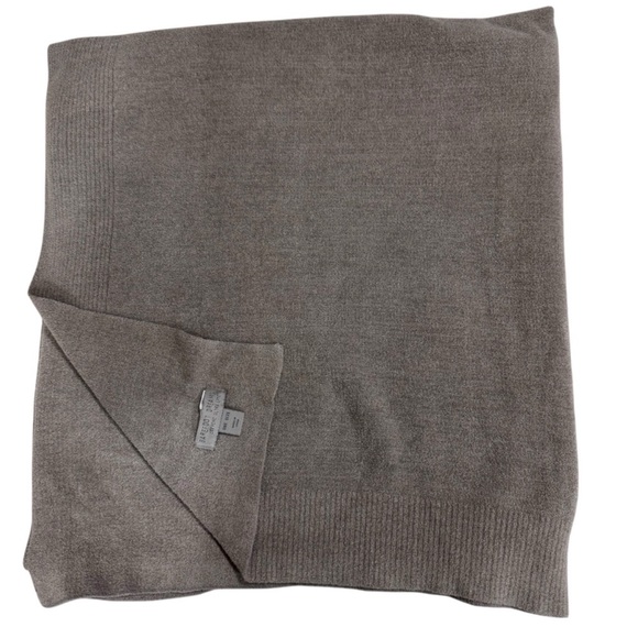 Barefoot Dreams CozyChic Ribbed Trim Throw Blanket
